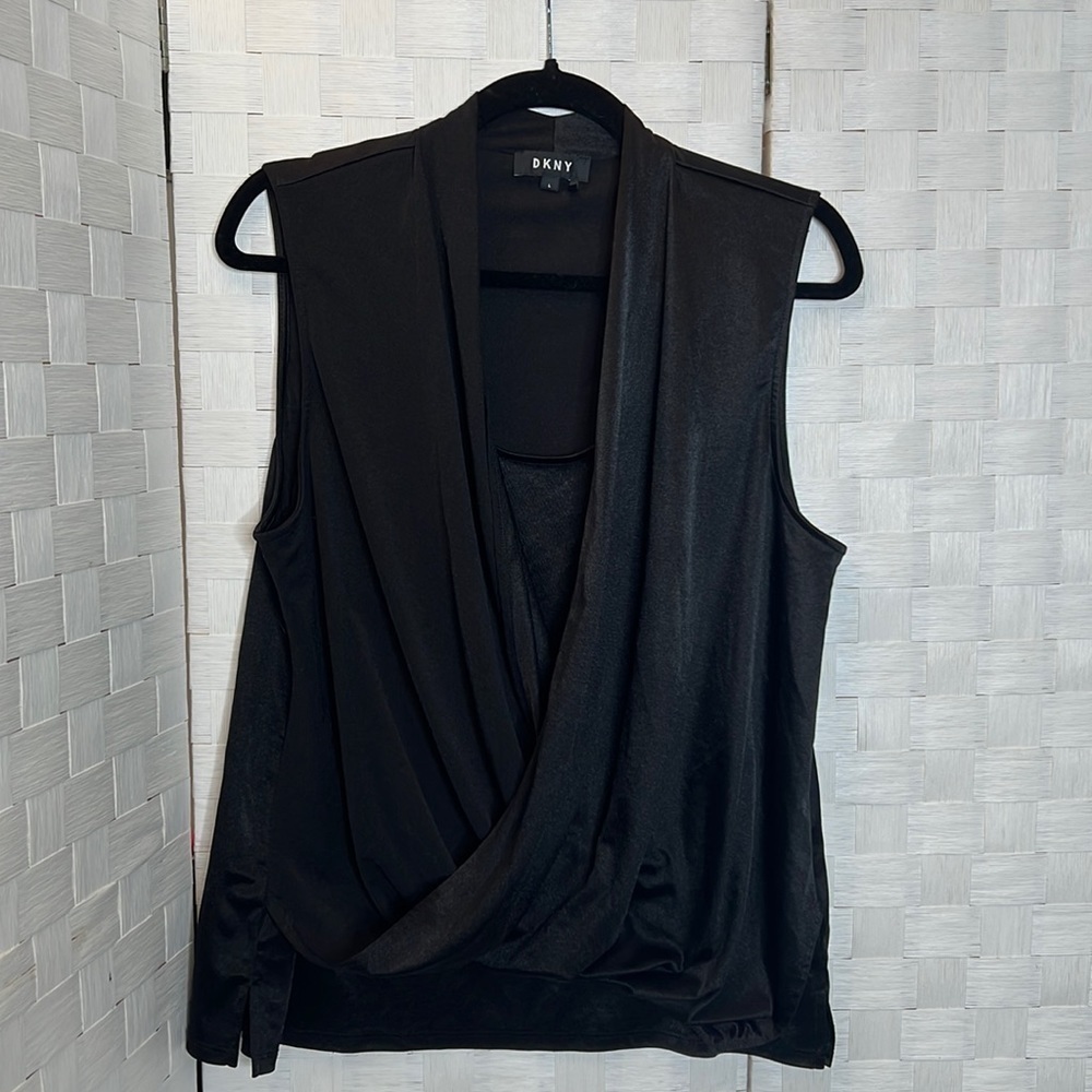 DKNY Black Super Cute Top SZ Large